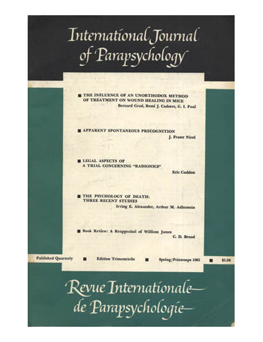INTERNATIONAL JOURNAL OF PARAPSYCHOLOGY