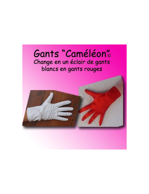 Gants "Caméléon" - blanc/rouge