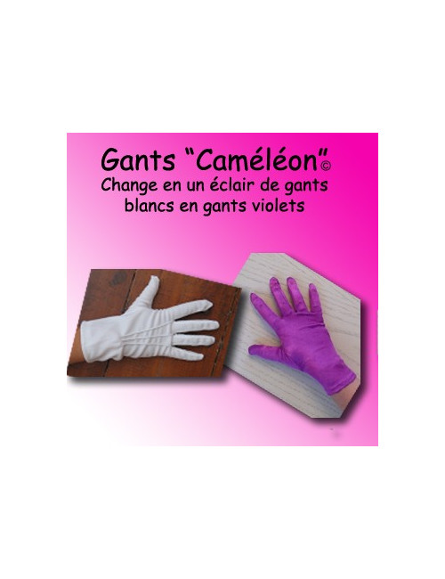 Gants "Caméléon" - blanc/violet