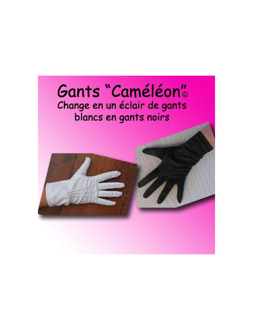 Gants "Caméléon" - blanc/noir