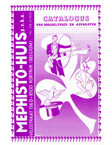 MEPHISTO-HUIS p.v.b.a. – CATALOGUS VAN GOOCHELTRUCS EN -APPARATEN 