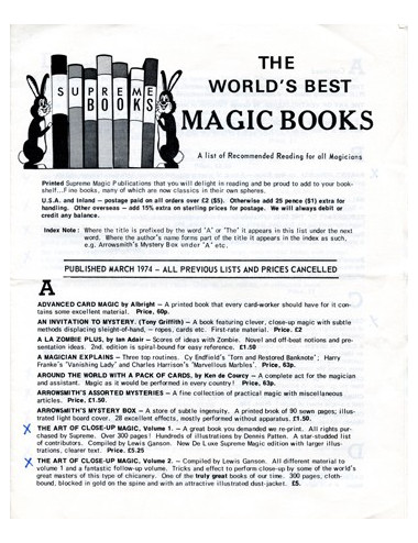 THE WORLD'S BEST MAGIC BOOKS – SUPREME BOOKS