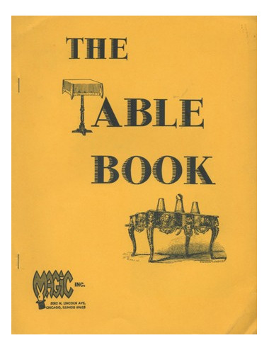THE TABLE BOOK (GLOYE Eugene, MARSHALL Jay)