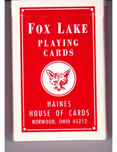 CARTES FOX LAKE DOUBLE DOS ROUGE