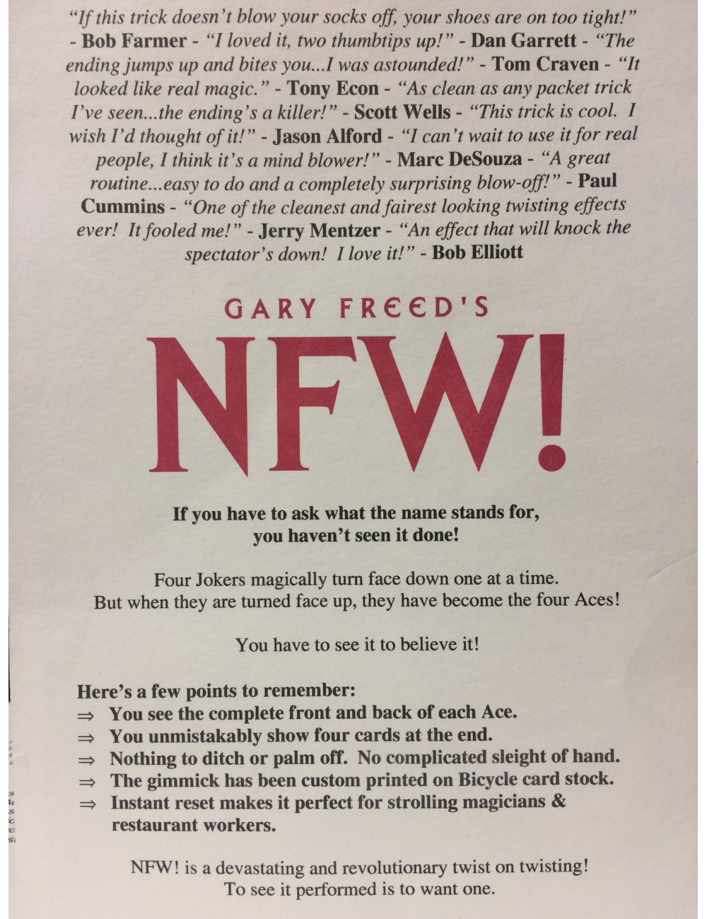 NFW! (Gary Freed)