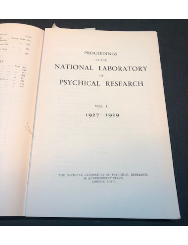 PROCEEDINGS OF THE NATIONAL LABORATORY OF PSYCHICAL RESEARCH – VOLUME I PART II (Harry PRICE)