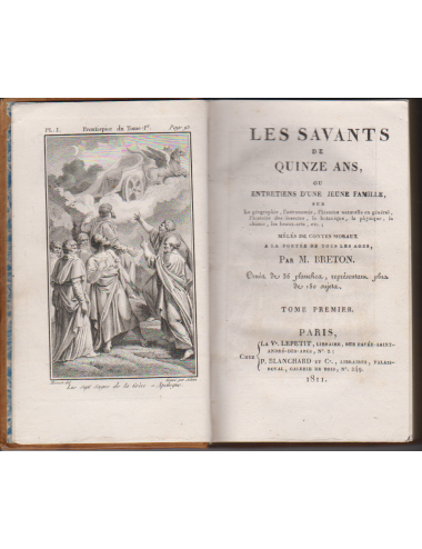 LES SAVANTS DE QUINZE ANS TOME 1, 2 par M. BRETON (1811)