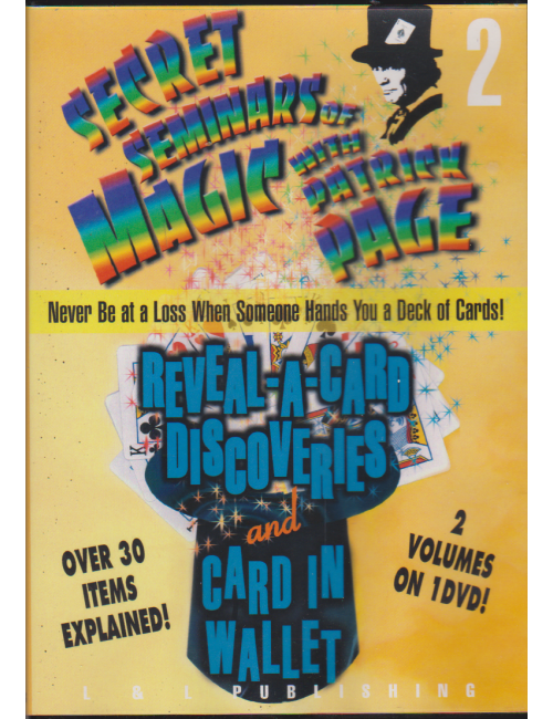 DVD SECRET SEMINARS OF MAGIC WITH PATRICK PAGE Vol. 2