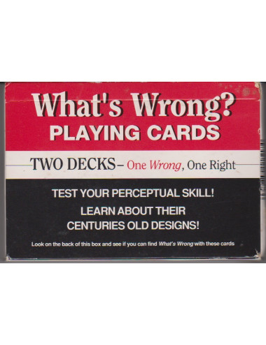 WHAT'S WRONG? PLAYING CARDS