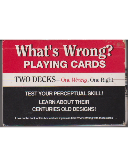 WHAT'S WRONG? PLAYING CARDS