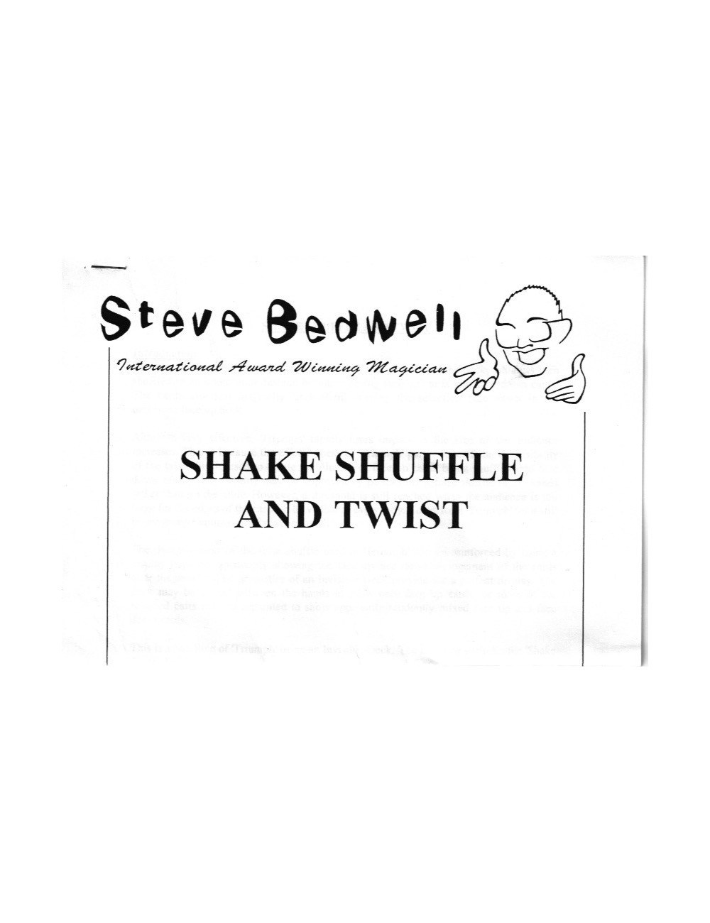 SHAKE SHUFFLE AND TWIST (STEVE BEDWELL)