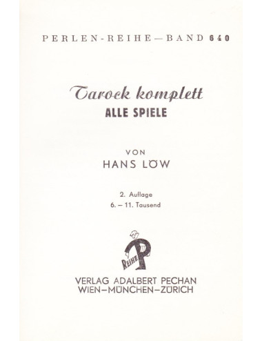TAROCK KOMPLETT,  ALLE SPIELE (Hans Low)