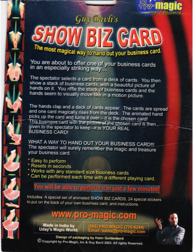 SHOW BIZ CARD (GUY BAVLI)