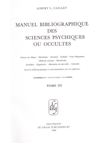 MANUEL BIBLIOGRAPHIQUE DES...