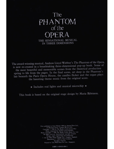 THE PHANTOM OF THE OPERA – THE SENSATIONAL MUSICAL IN THREE DIMENSIONS