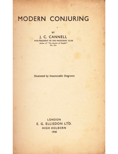 MODERN CONJURING (J.C. CANNELL)